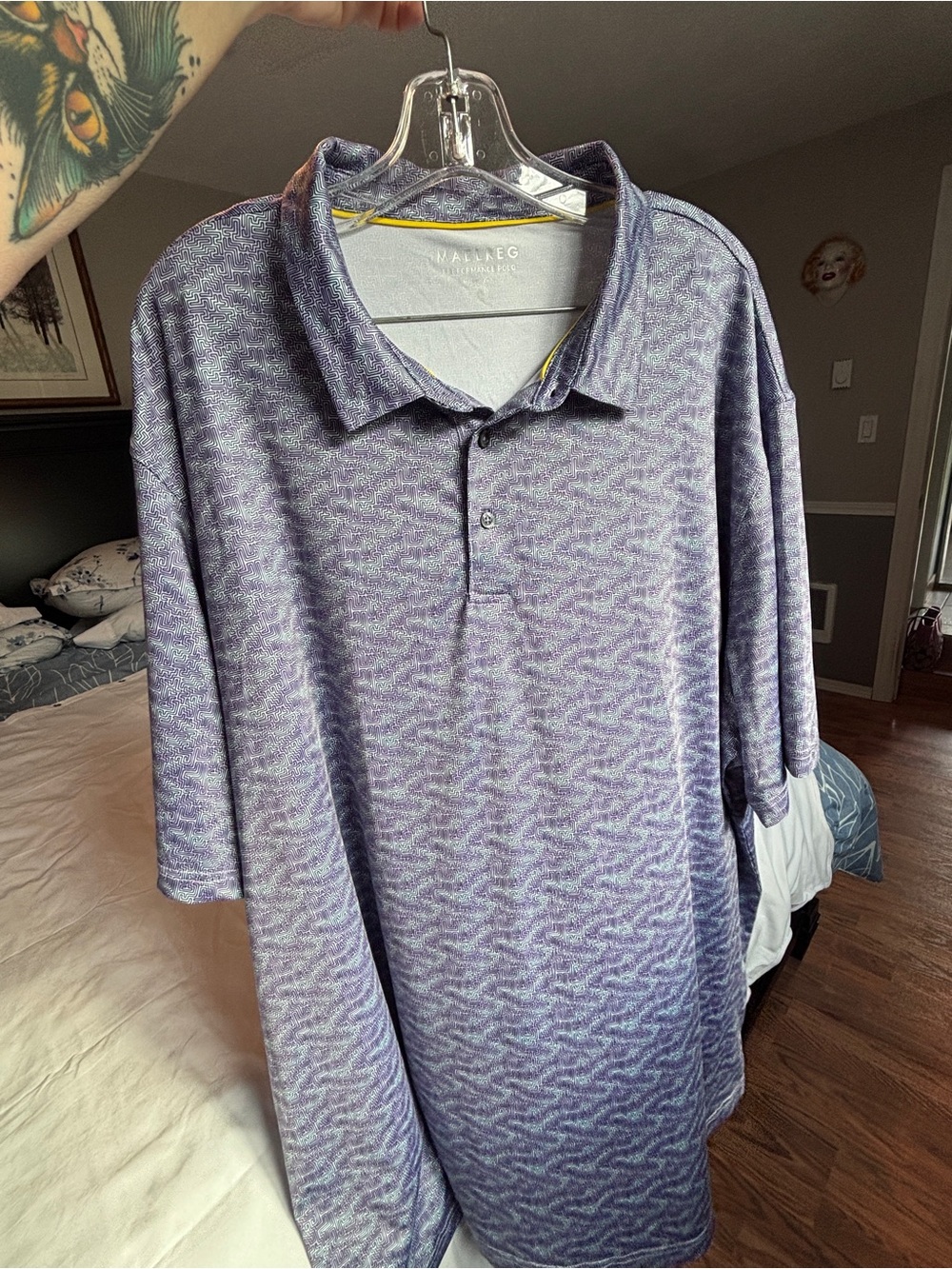 MAELREG Mens Performance Polo. Size 4X